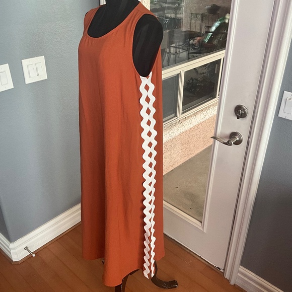 NWT Coastal Vacation Maxi Dress Coverup Resortwear Pool Beach XL Burnt Orange - Picture 9 of 12
